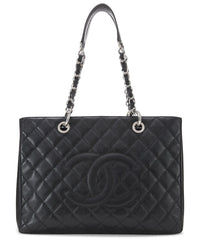 Chanel Chanel Black Caviar Leather Grand Shopping Tote (Gst) (Authentic Pre-Loved)