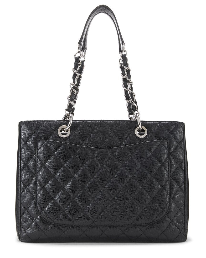 Chanel Chanel Black Caviar Leather Grand Shopping Tote (Gst) (Authentic Pre-Loved)
