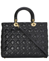 Dior Dior Black Lambskin Leather Lady Large (Authentic Pre-Loved)