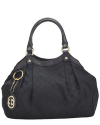 Gucci Gucci Black Canvas & Leather Sukey Tote (Authentic Pre-Loved)