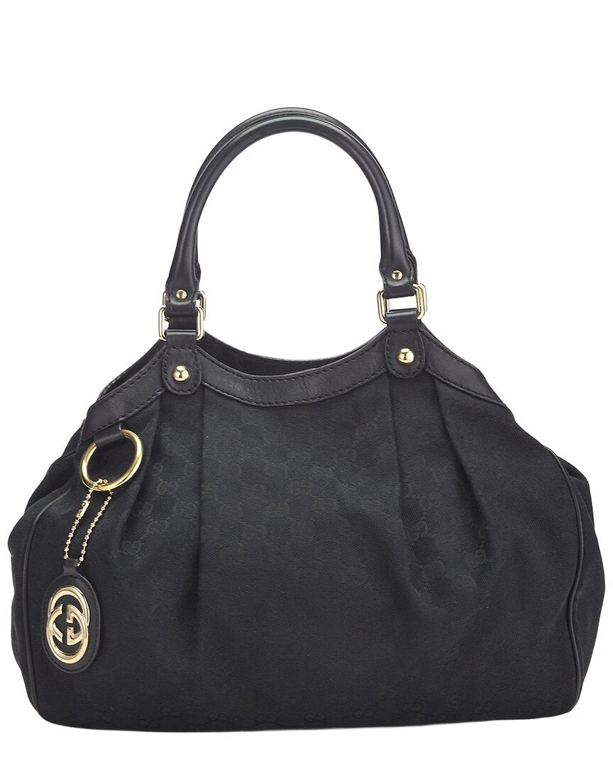 Gucci Gucci Black Canvas & Leather Sukey Tote (Authentic Pre-Loved)
