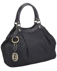 Gucci Gucci Black Canvas & Leather Sukey Tote (Authentic Pre-Loved)