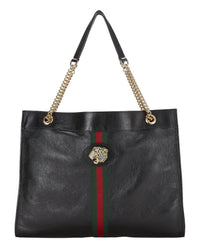 Gucci Gucci Black Leather Rajah Tote (Authentic Pre-Loved)