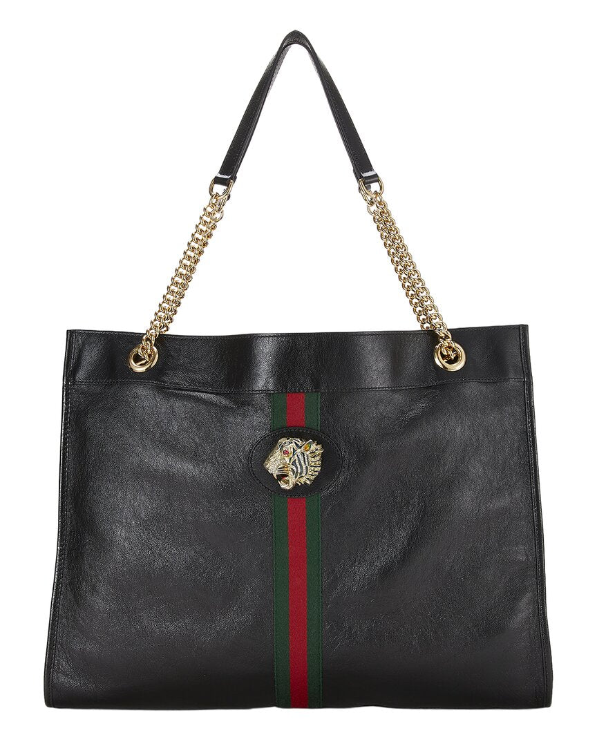 Gucci Gucci Black Leather Rajah Tote (Authentic Pre-Loved)