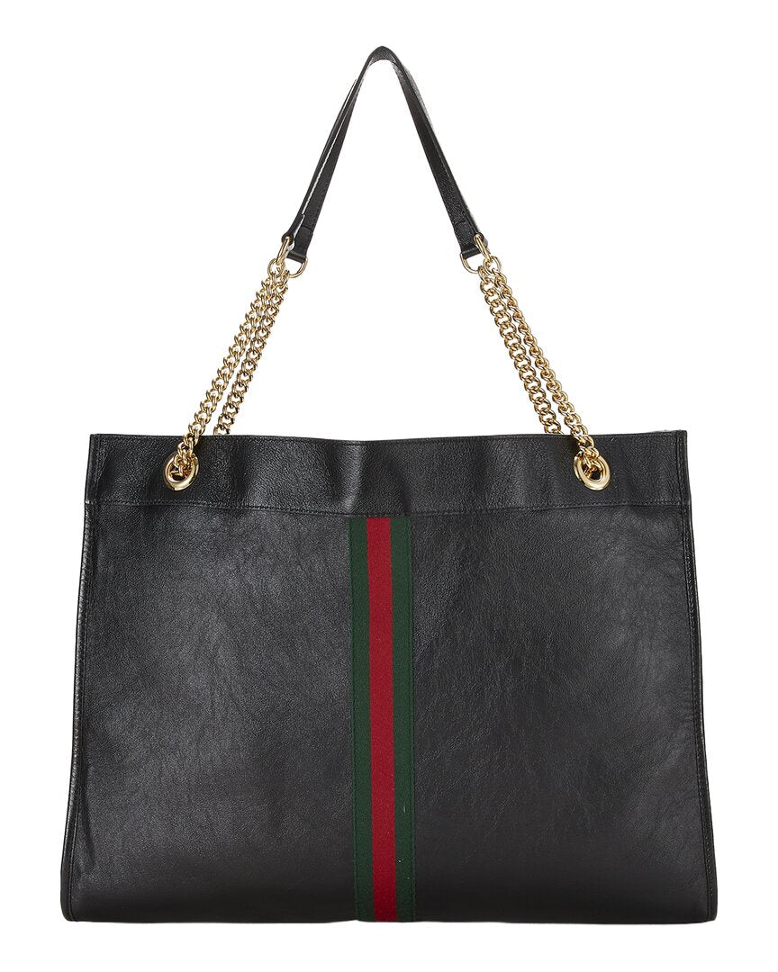 Gucci Gucci Black Leather Rajah Tote (Authentic Pre-Loved)