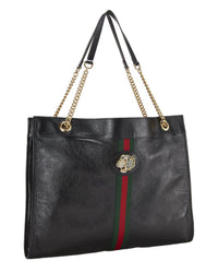 Gucci Gucci Black Leather Rajah Tote (Authentic Pre-Loved)