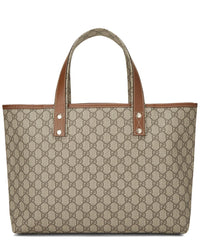 Gucci Gucci Brown Coated Canvas & Leather Web Loop Tote (Authentic Pre-Loved)