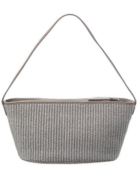 Brunello Cucinelli Woven & Leather Shoulder Bag