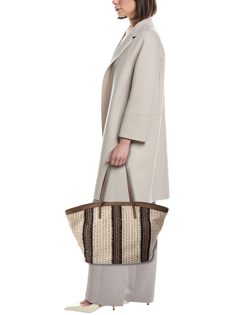Brunello Cucinelli Brunello Cucinelli Jute & Leather Tote