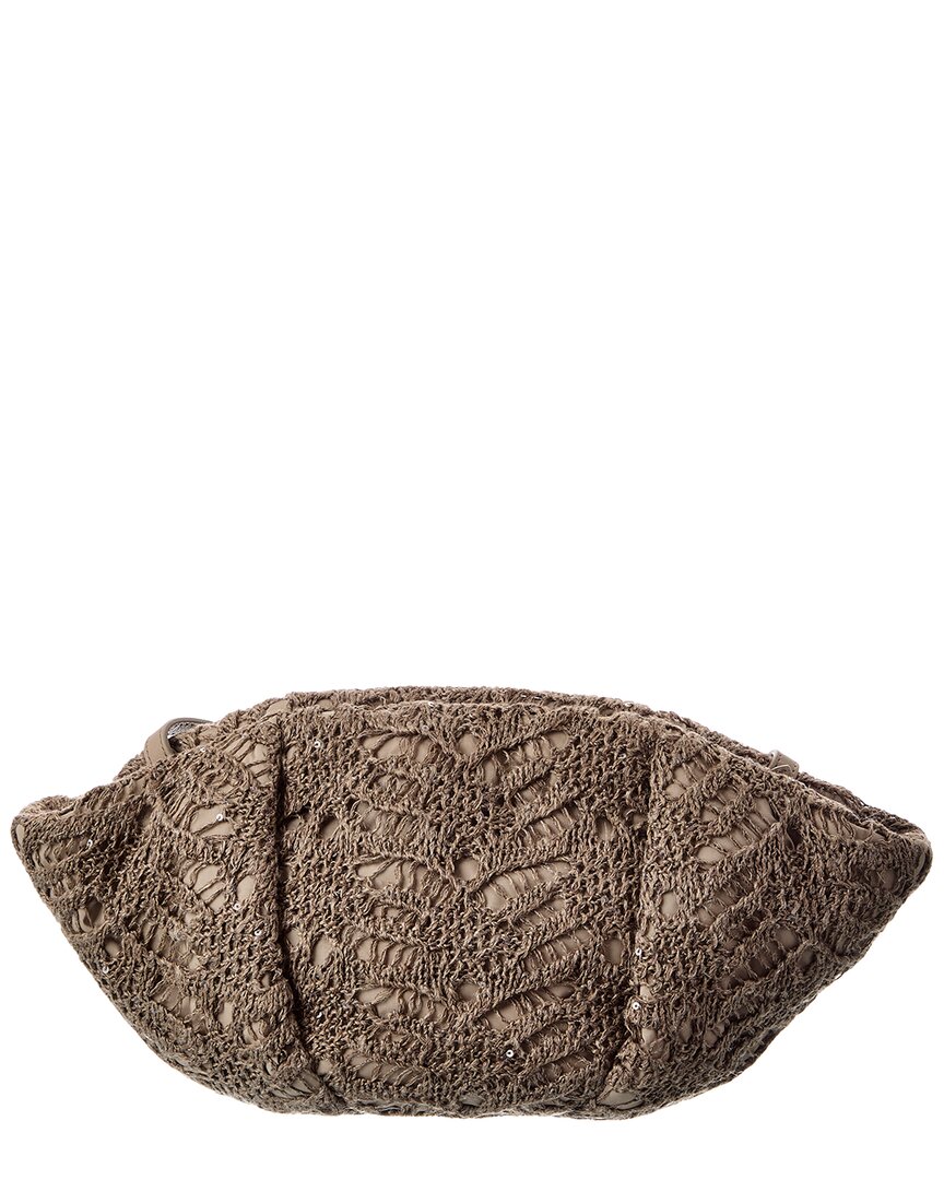 Brunello Cucinelli Brunello Cucinelli Knit & Canvas Shoulder Bag