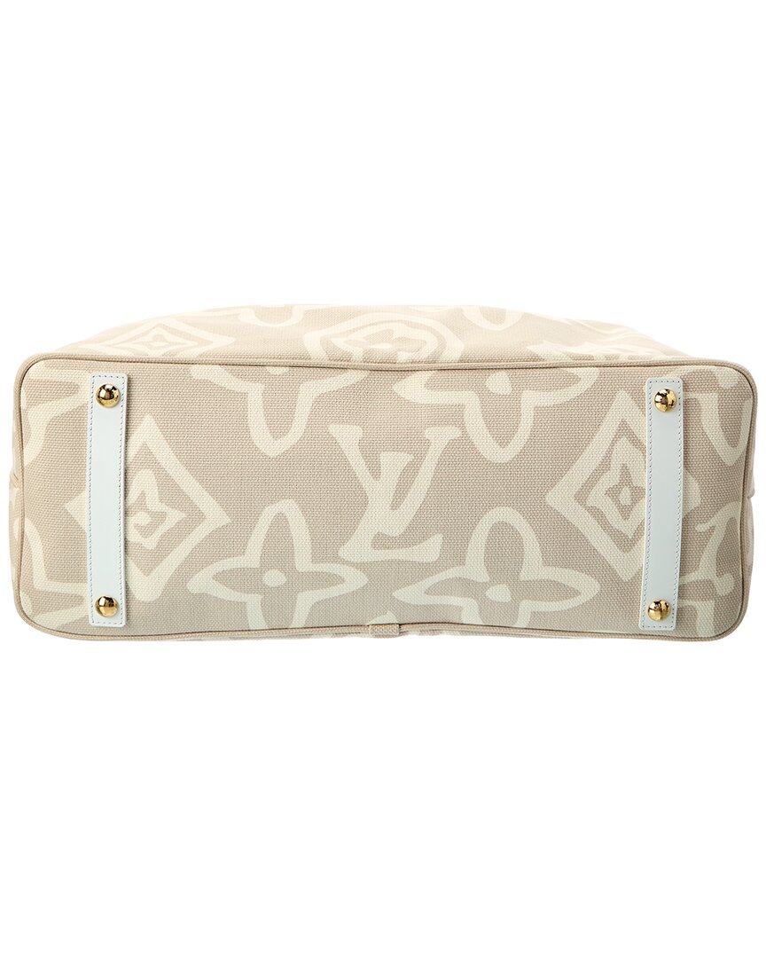 Louis Vuitton Pre-Owned Louis Vuitton Beige Canvas Tahitienne Cabas Pm (Authentic Pre-Loved)