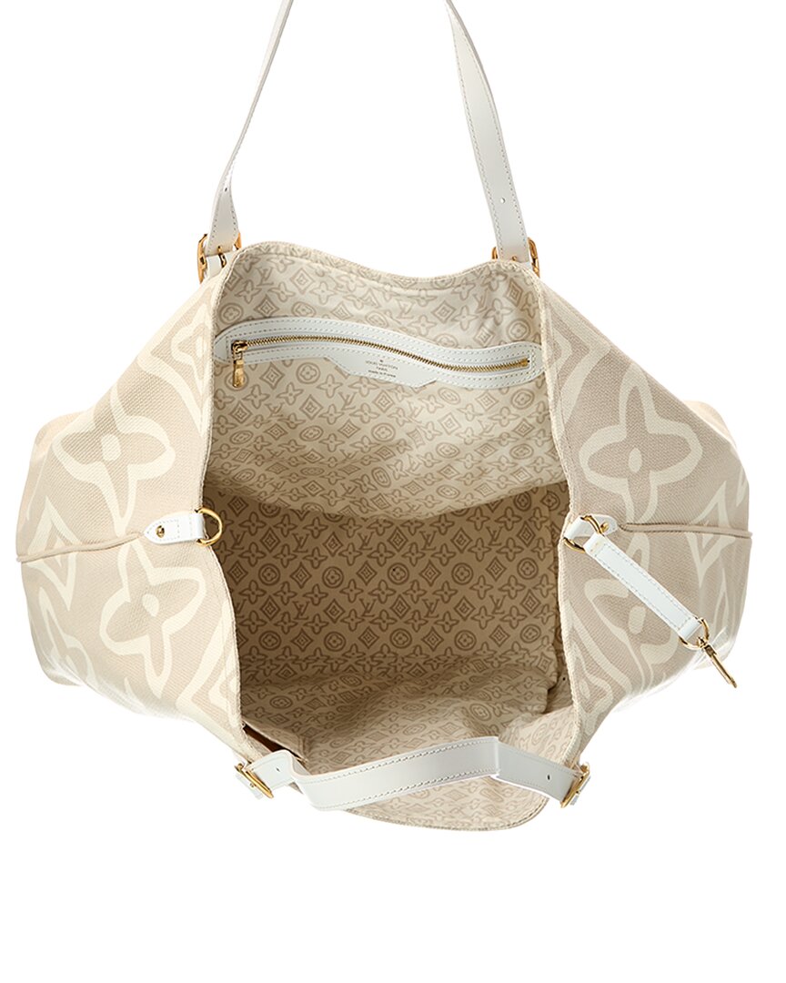 Louis Vuitton Pre-Owned Louis Vuitton Beige Canvas Tahitienne Cabas Pm (Authentic Pre-Loved)