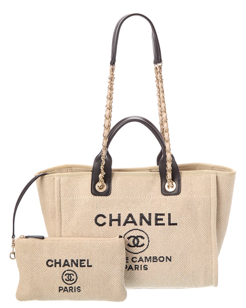 Chanel Pre-Owned Chanel Beige Canvas Deauville Small (Authentic Pre-Loved)
