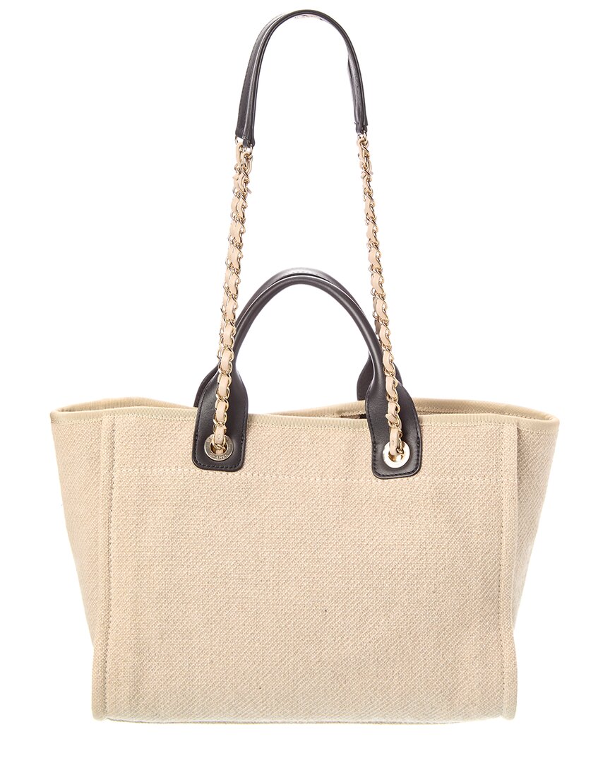 Chanel Pre-Owned Chanel Beige Canvas Deauville Small (Authentic Pre-Loved)