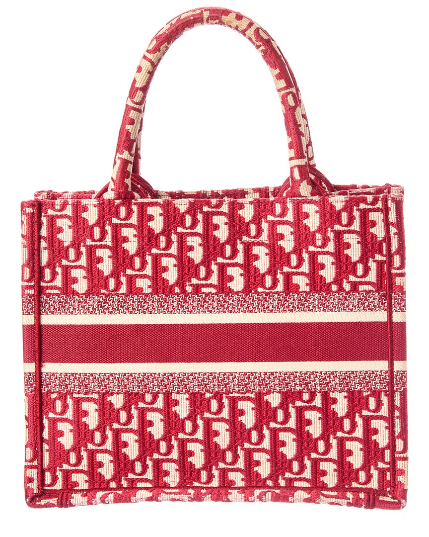 Dior Pre-Owned Dior Red Canvas Book Tote Small (Authentic Pre-Loved)