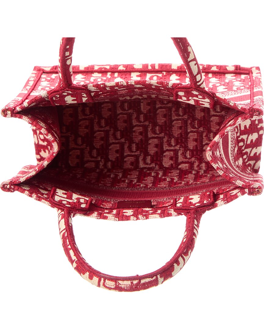 Dior Pre-Owned Dior Red Canvas Book Tote Small (Authentic Pre-Loved)