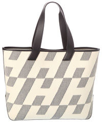 Hermès Pre-Owned Hermès Black Canvas Cabas H En Biais Tote 40 (Authentic Pre-Loved)