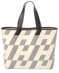 Hermès Pre-Owned Hermès Black Canvas Cabas H En Biais Tote 40 (Authentic Pre-Loved)