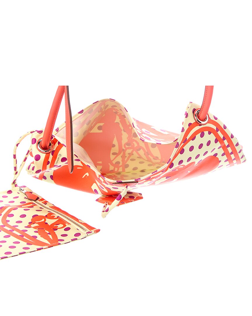 Pre-Owned Hermès Orange Silk Silky City Pm (Authentic Pre-Loved)