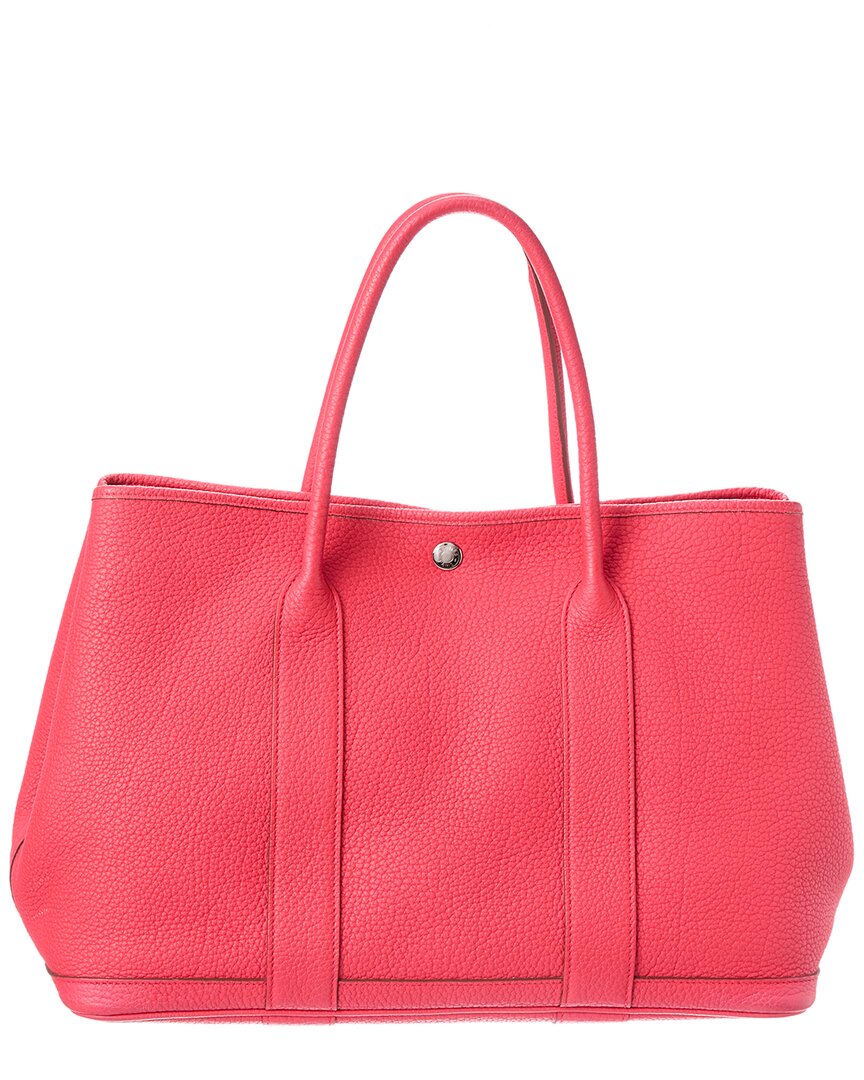 Hermès Pre-Owned Hermès Pink Negonda Leather Garden Party Pm (Authentic Pre-Loved)