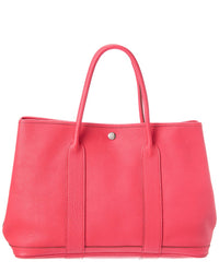Hermès Pre-Owned Hermès Red Negonda Leather Garden Party Pm (Authentic Pre-Loved)
