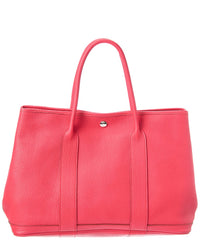 Hermès Pre-Owned Hermès Red Negonda Leather Garden Party Pm (Authentic Pre-Loved)
