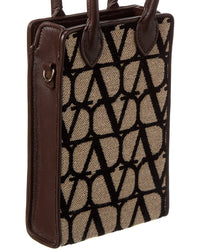 Valentino Valentino Mini Toile Iconographe Canvas & Leather Satchel