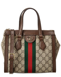 Gucci Gucci Ophidia Small Gg Supreme Canvas & Leather Shoulder Bag