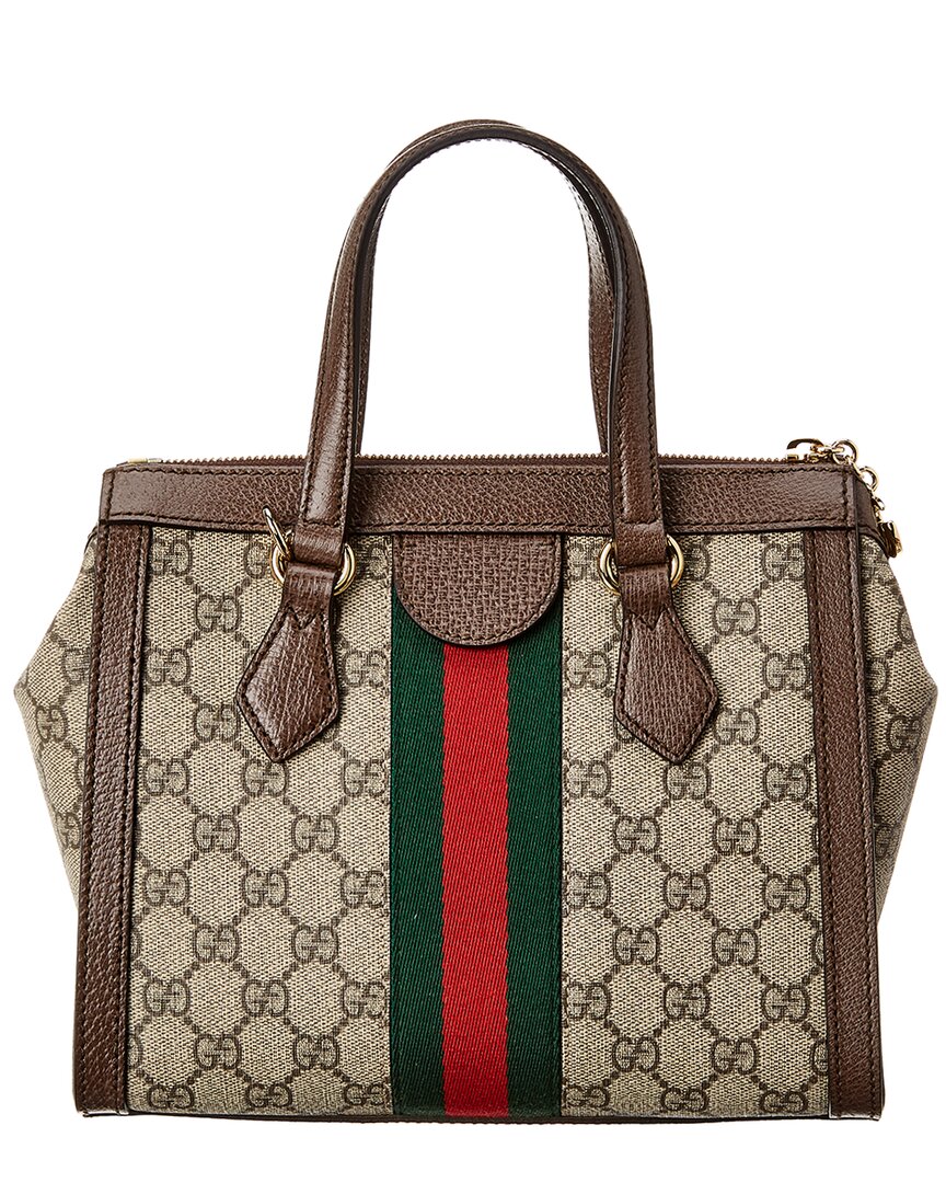 Gucci Gucci Ophidia Small Gg Supreme Canvas & Leather Shoulder Bag