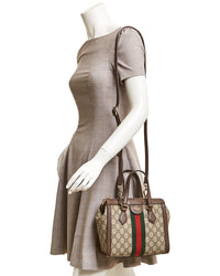 Gucci Gucci Ophidia Small Gg Supreme Canvas & Leather Shoulder Bag