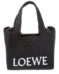 Loewe Font Medium Raffia Tote