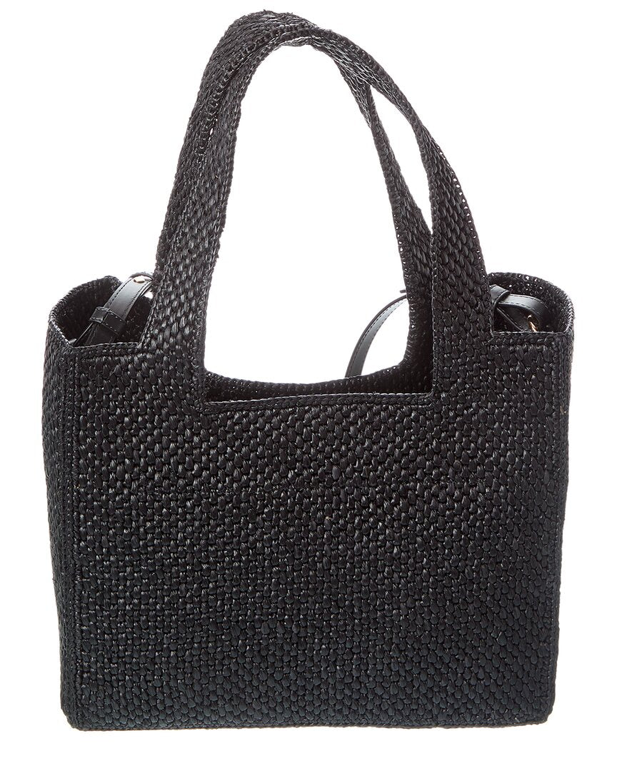 Loewe Font Medium Raffia Tote