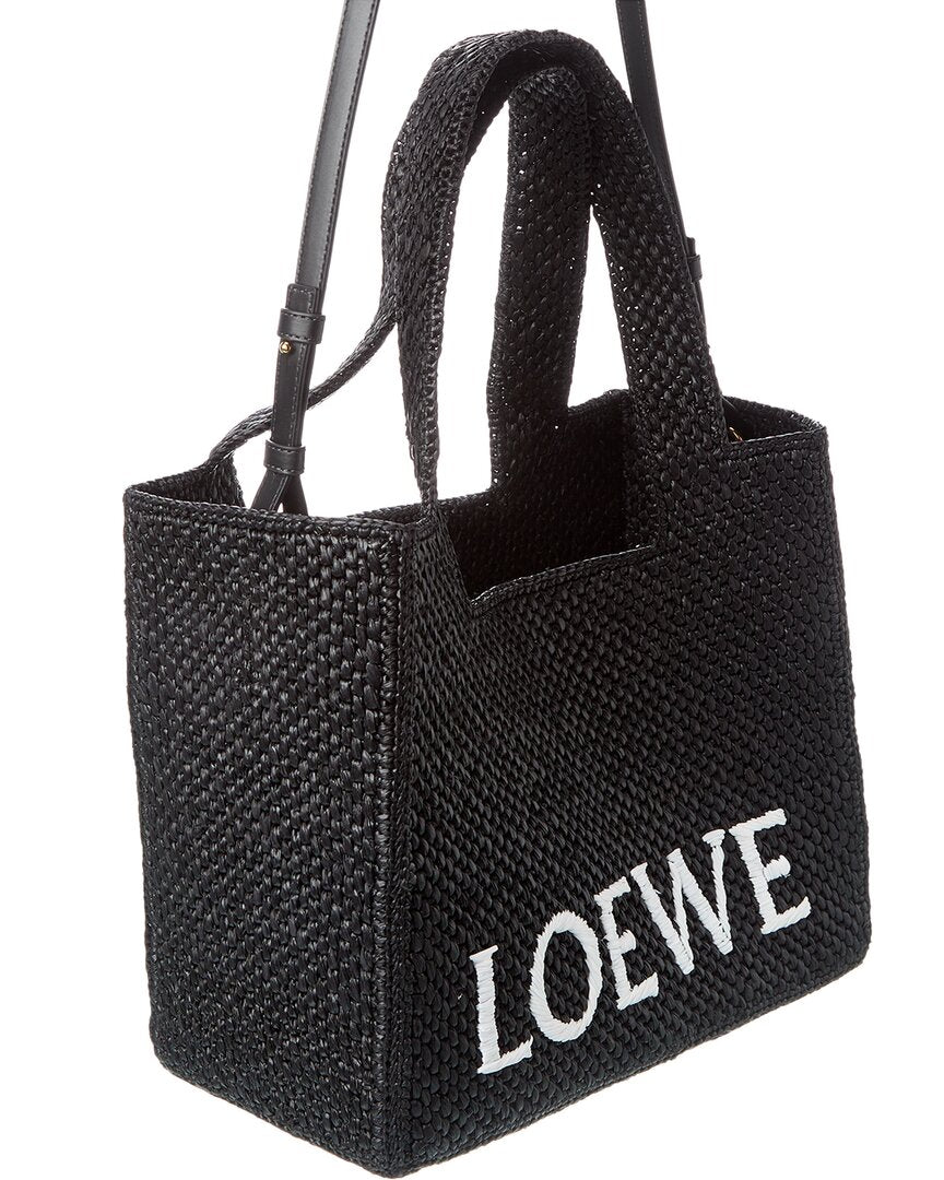 Loewe Font Medium Raffia Tote