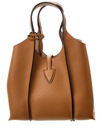 Tod’S T Timeless Mini Leather Tote, Brown