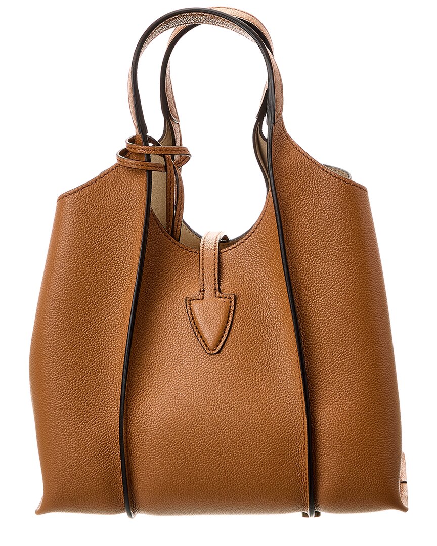 Tod’S T Timeless Mini Leather Tote, Brown