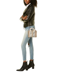 Chloé Chloé Woody Mini Canvas & Leather Tote