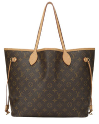 Louis Vuitton Louis Vuitton Brown Monogram Coated Canvas & Vachetta Leather Neverfull Gm