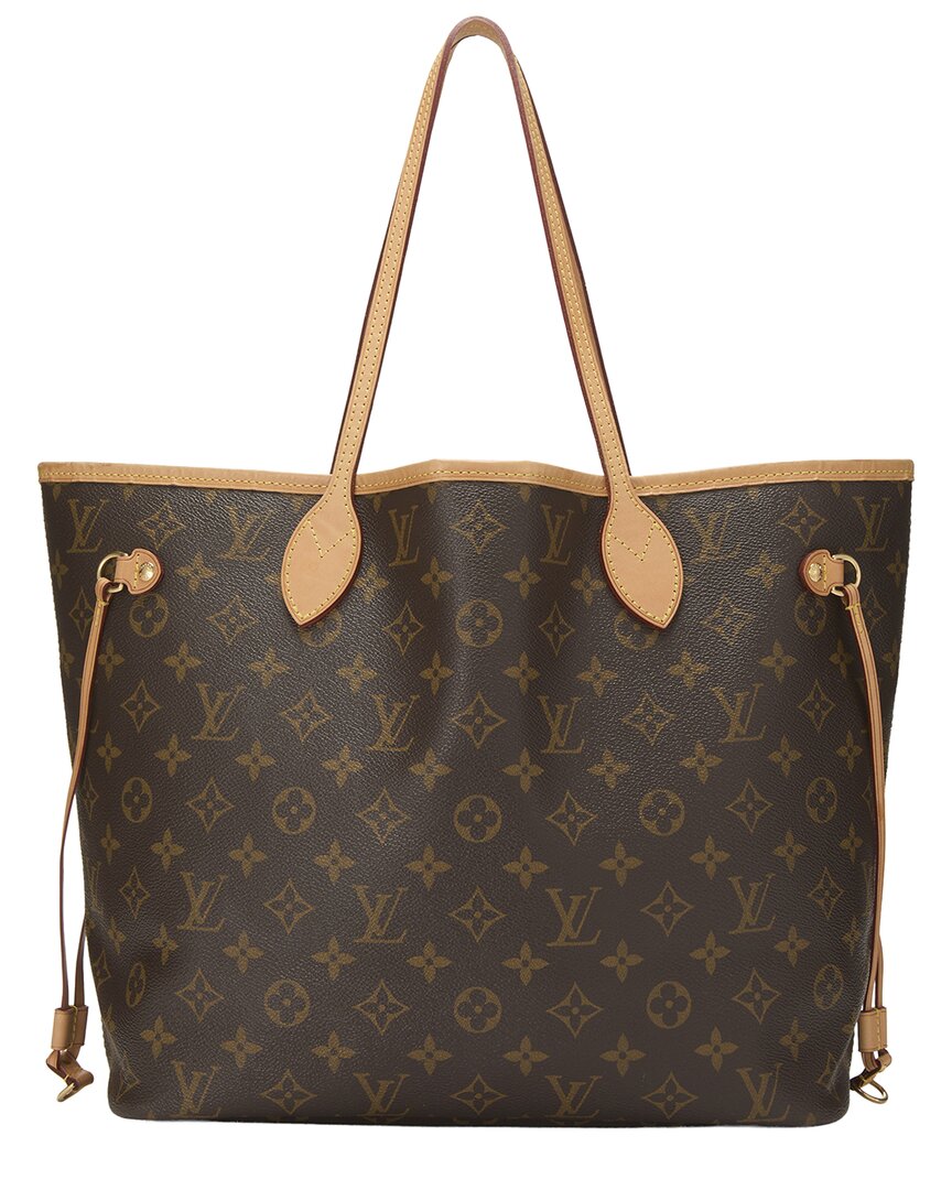 Louis Vuitton Louis Vuitton Brown Monogram Coated Canvas & Vachetta Leather Neverfull Gm