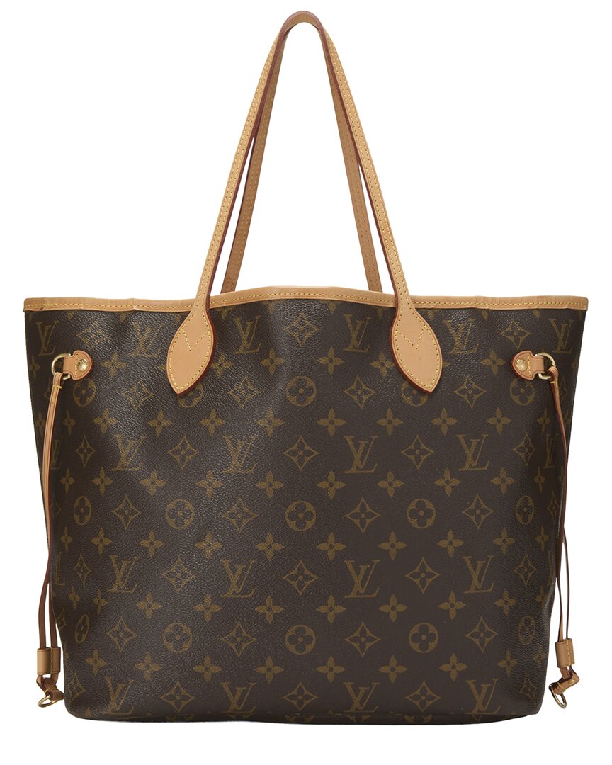 Louis Vuitton Louis Vuitton Brown Monogram Coated Canvas & Vachetta Leather Neverfull Gm