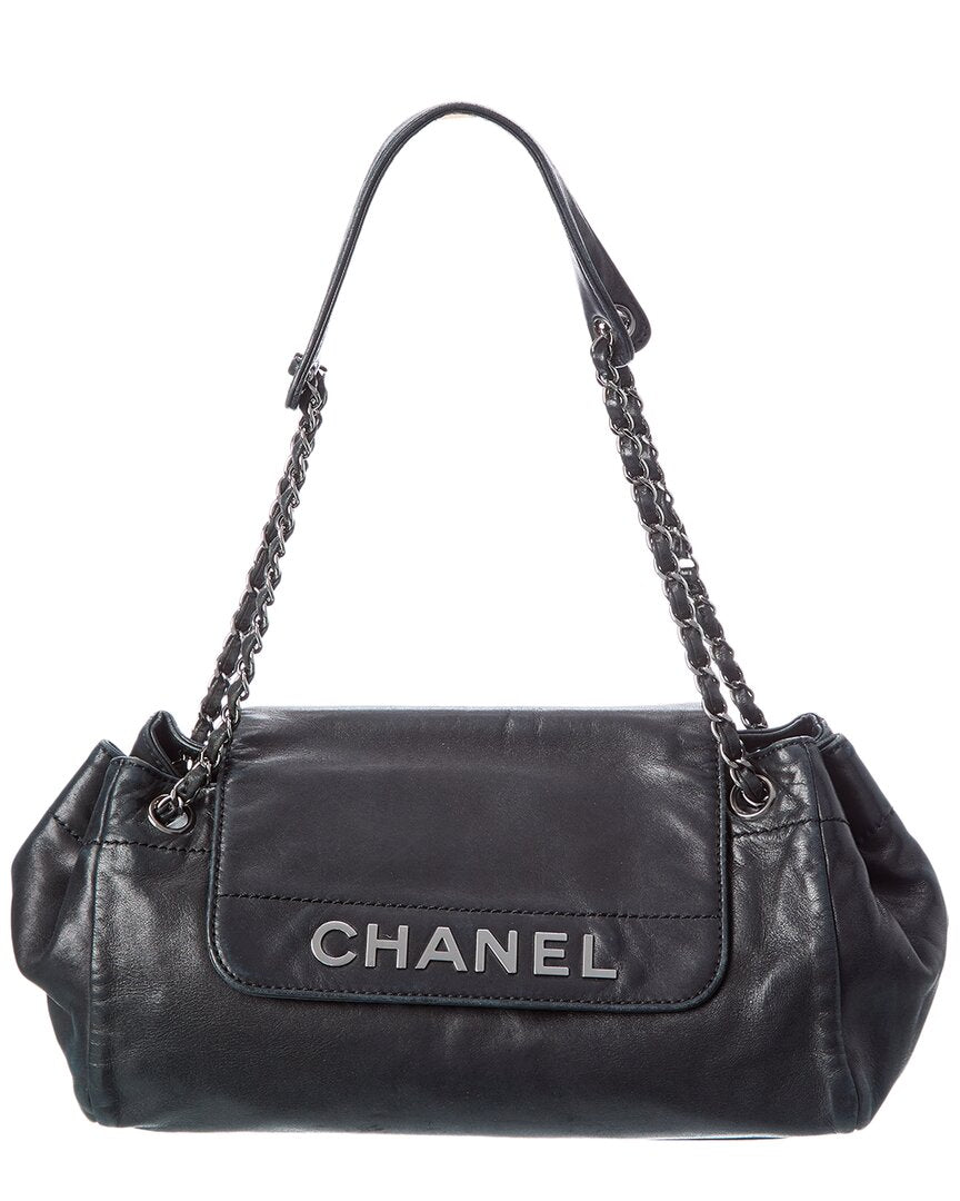 Pre-Owned Chanel Black Lambskin Leather Cc Tote (Authentic Pre-Loved)