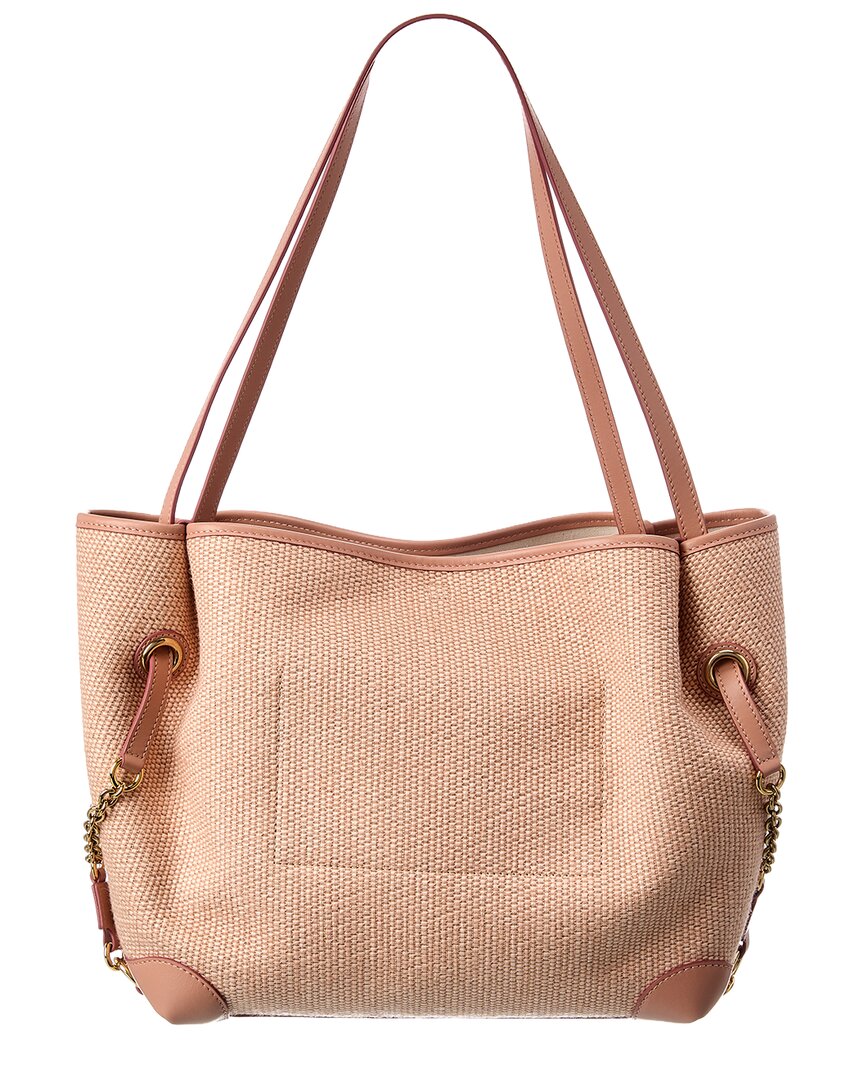Chloé Chloé Clover Double Carry Leather-Trim Tote