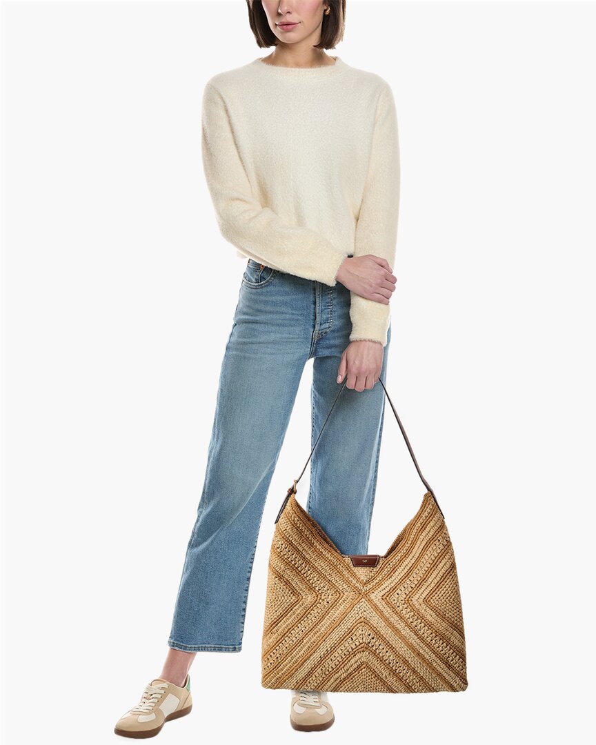 Anya Hindmarch Bow Raffia & Leather Tote Bag