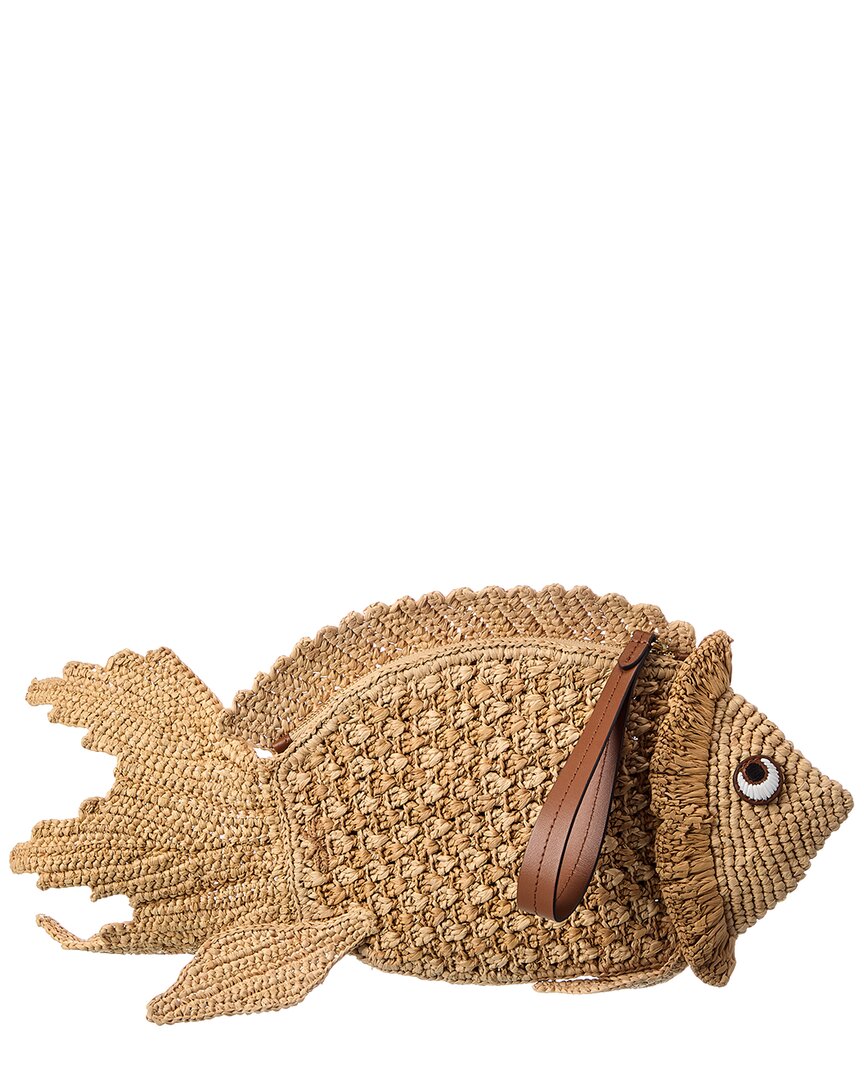 Anya Hindmarch Raffia Fish Clutch