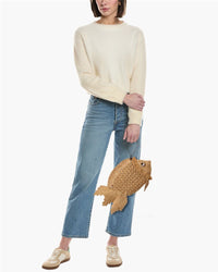 Anya Hindmarch Raffia Fish Clutch