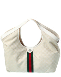 Gucci Giglio Large Gg Canvas & Leather Tote