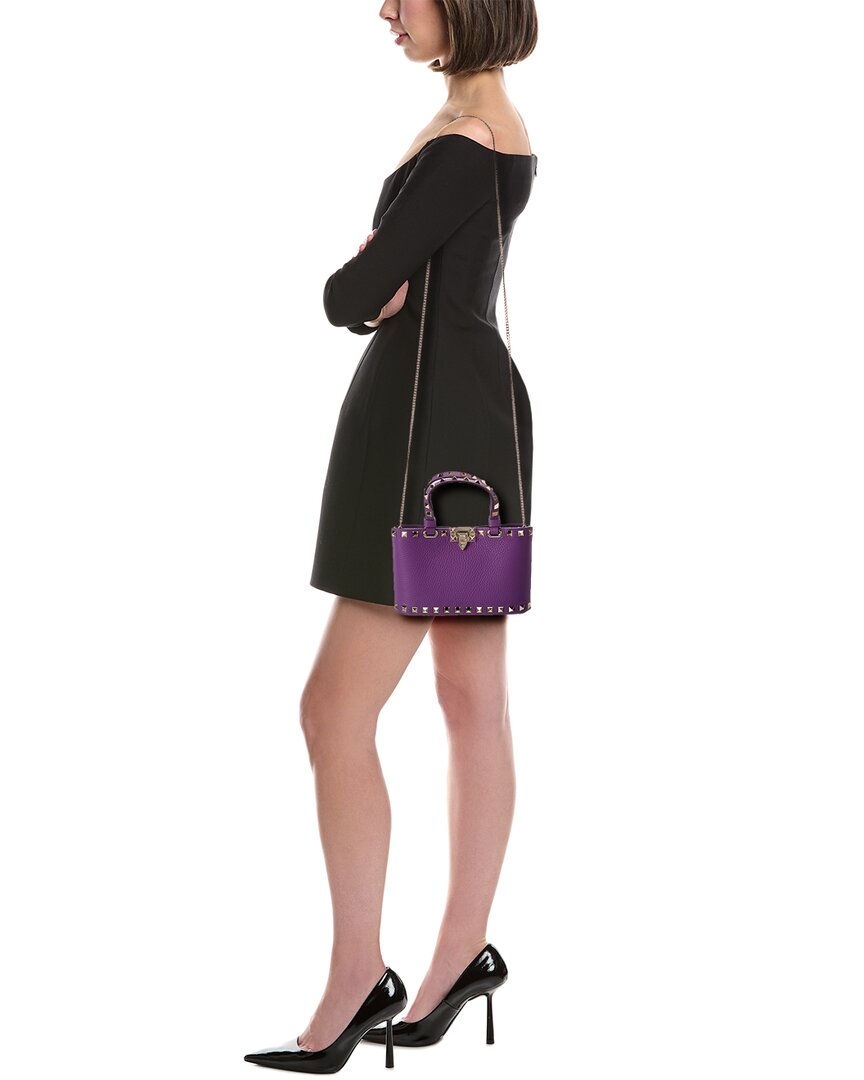 Valentino Rockstud Mini Leather Tote