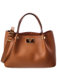 Valentino Valentino Vlogo Small Leather Tote
