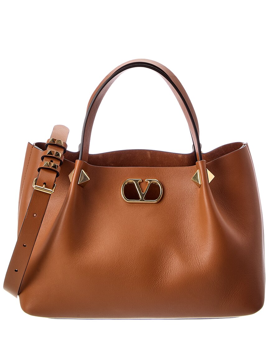 Valentino Valentino Vlogo Small Leather Tote