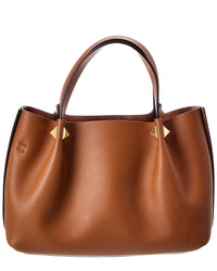Valentino Valentino Vlogo Small Leather Tote