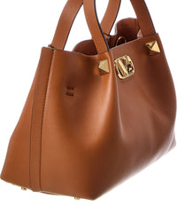 Valentino Valentino Vlogo Small Leather Tote